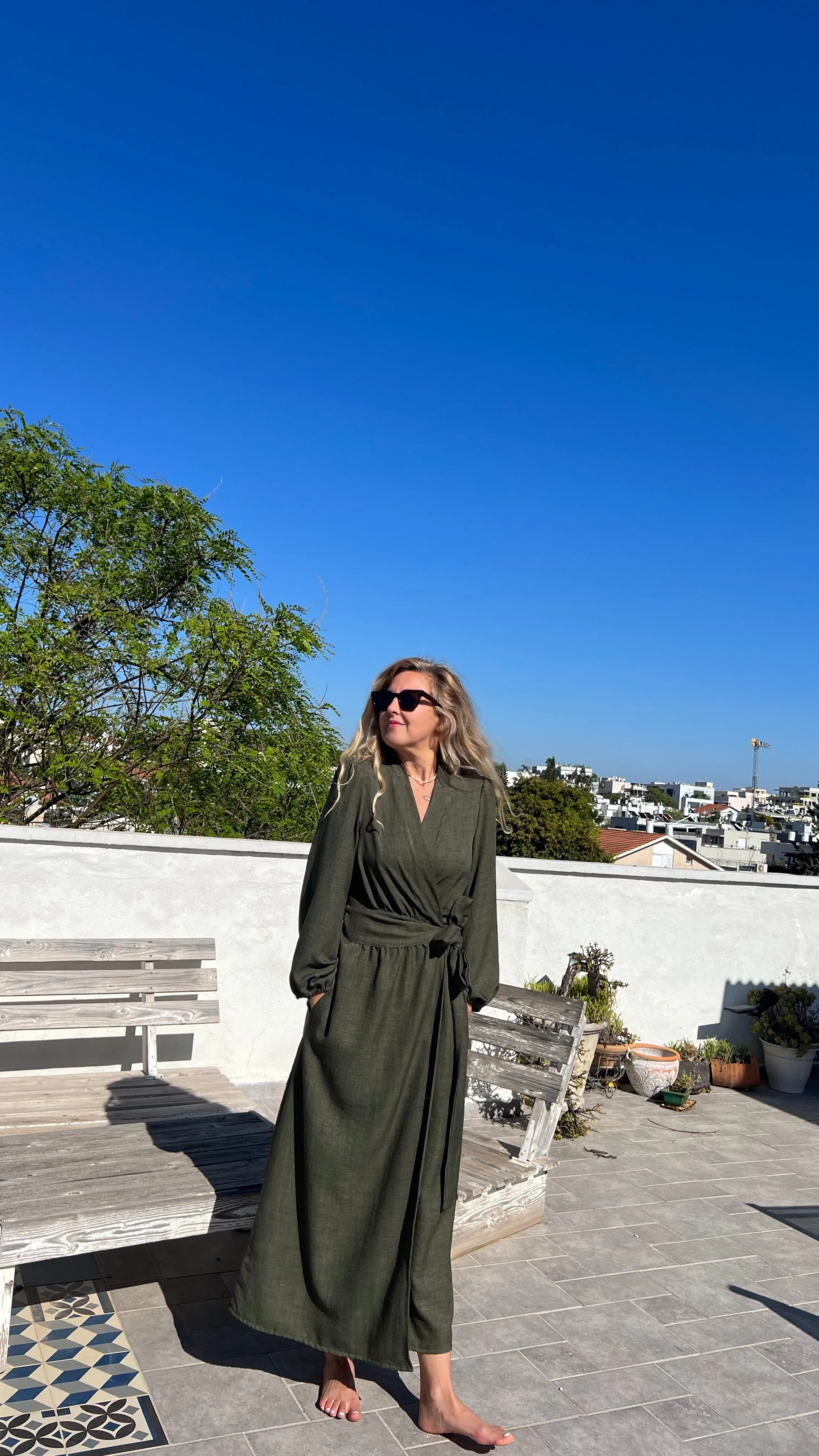 DAHAB KAFTAN FOREST GREEN