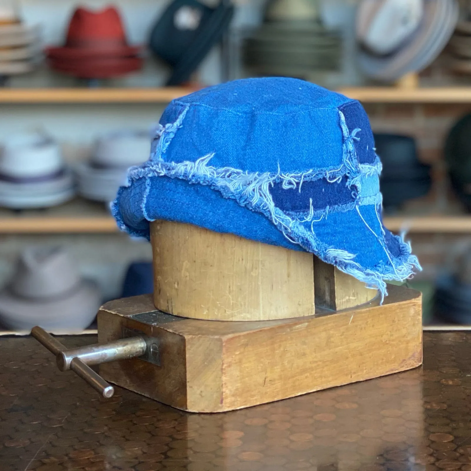Denim Patchwork Bucket Hat