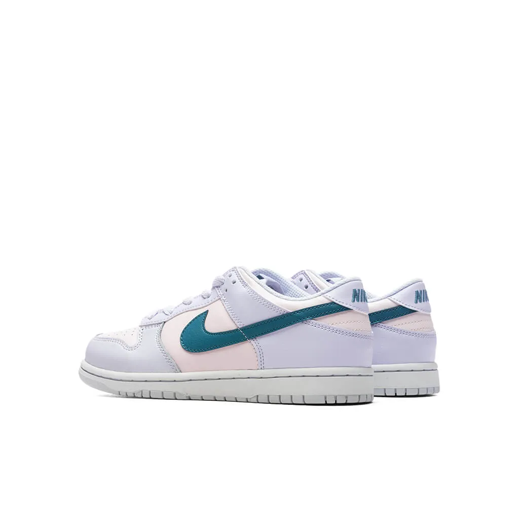 Dunk Low (PS) - Football Grey/Mineral Teal/Pearl Pink