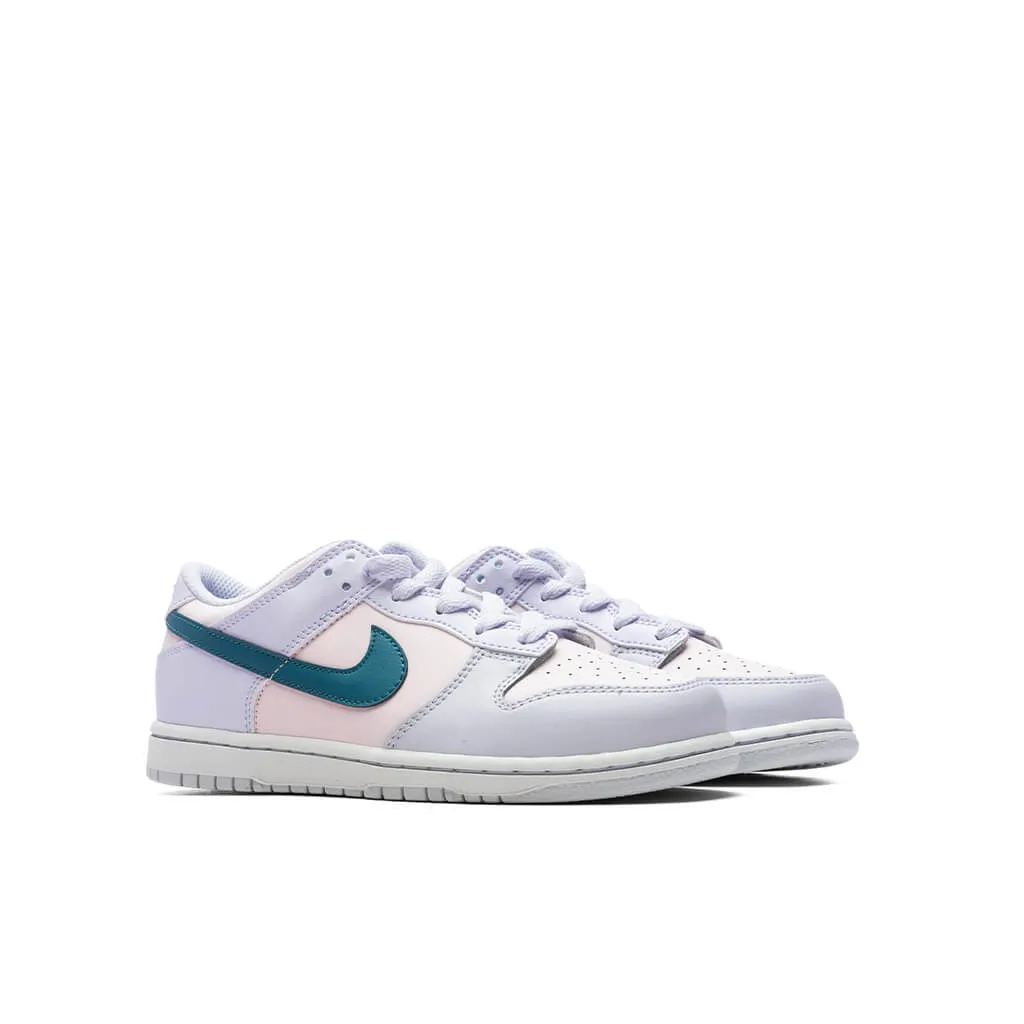 Dunk Low (PS) - Football Grey/Mineral Teal/Pearl Pink