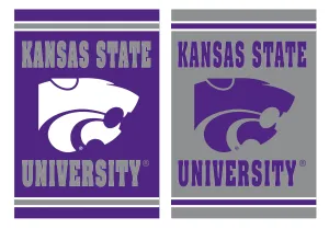Embossed Suede Flag, House Size, Kansas State University,13es943