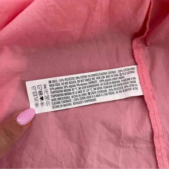 English Factory Pink Puff Sleeve Ruffle Detail Short Sleeve  Mini Dress Size L