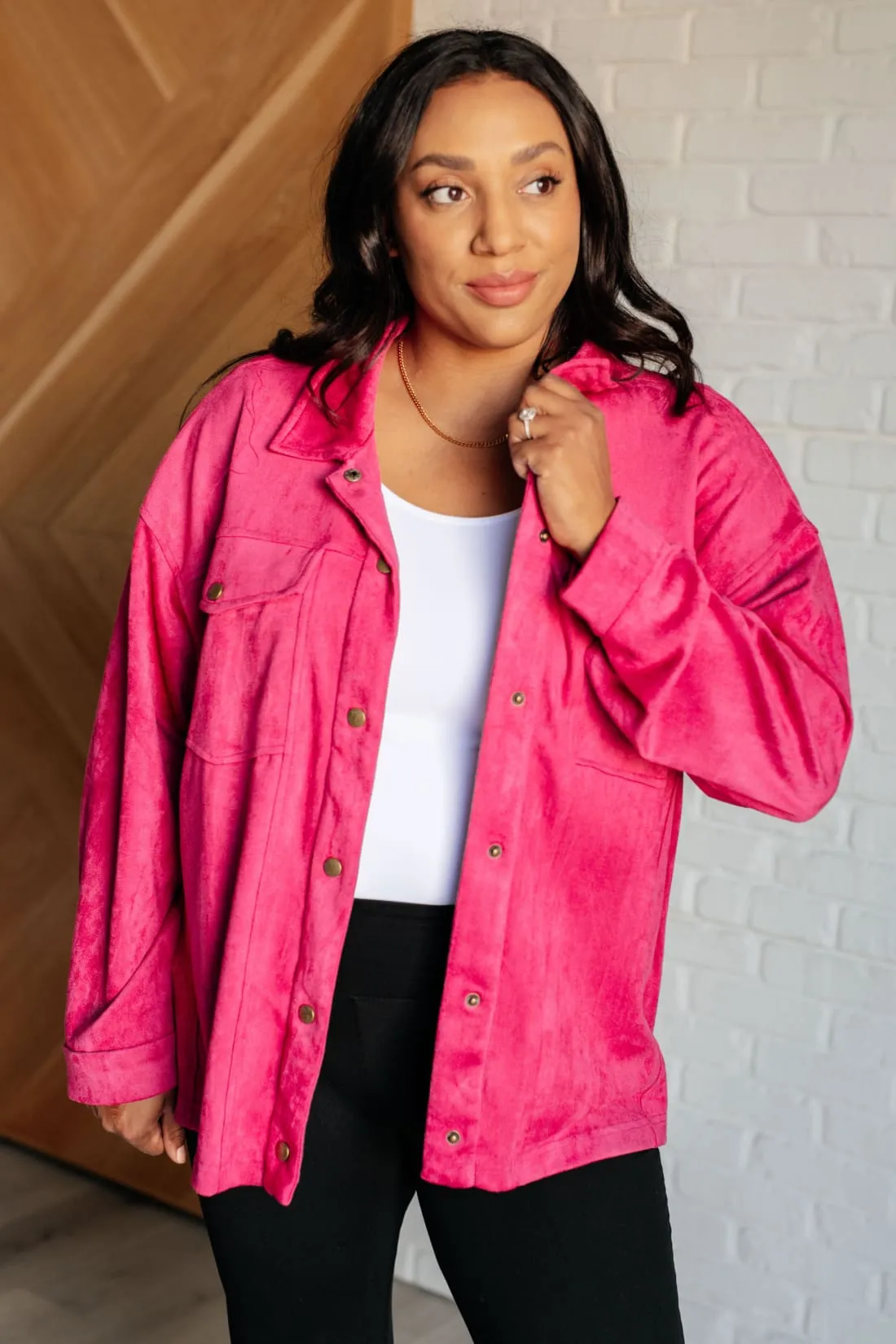 Faux Suede Shacket