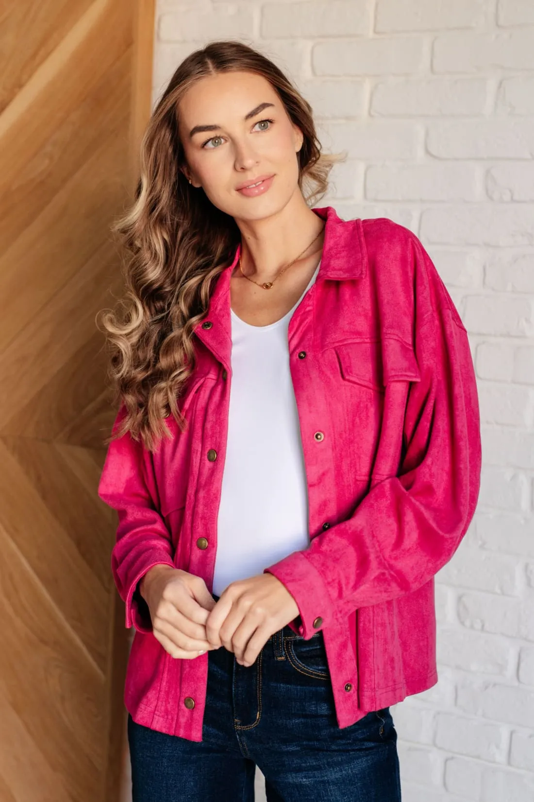 Faux Suede Shacket