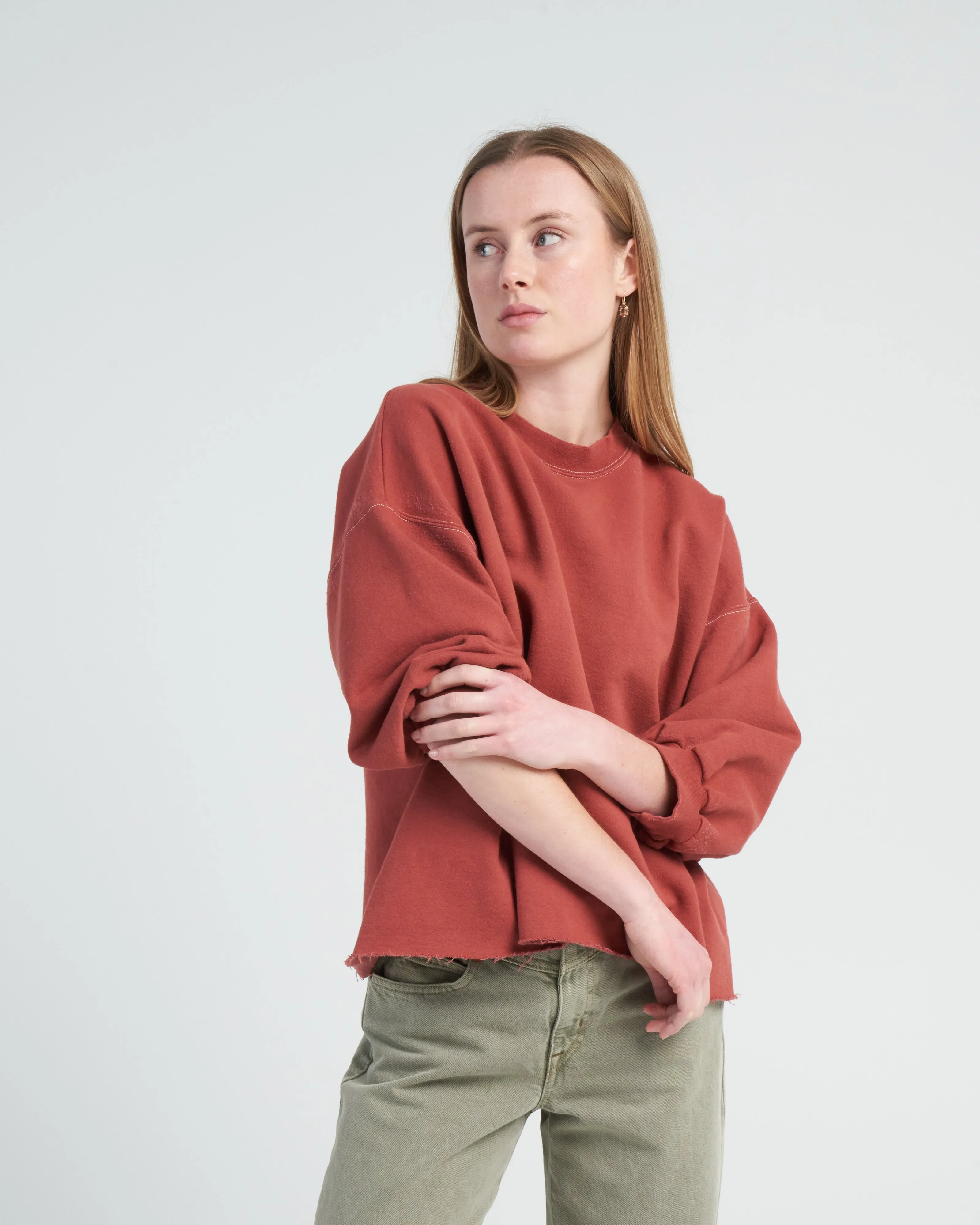 fond sweatshirt - brick