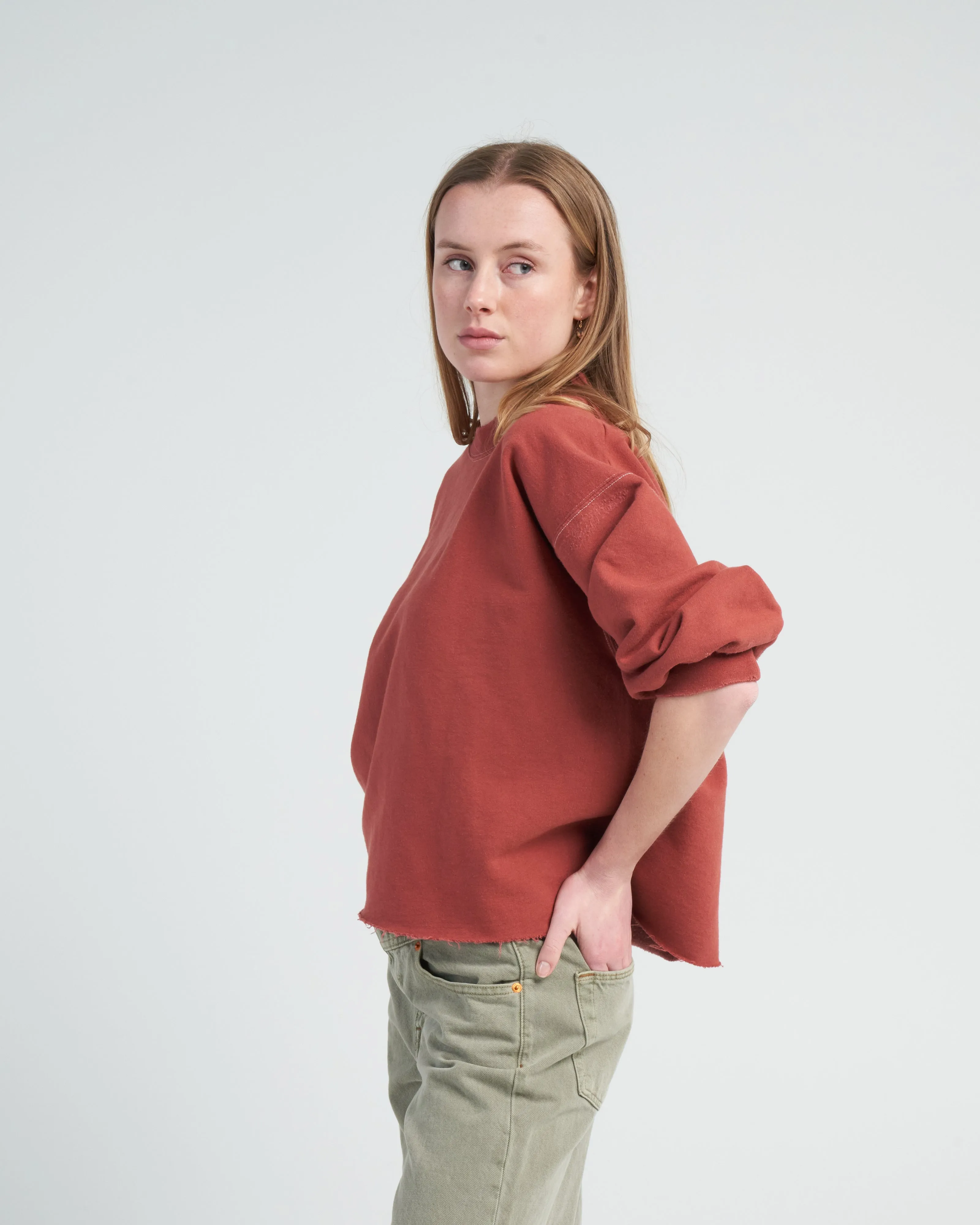 fond sweatshirt - brick