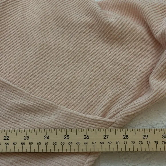 Free People Cozy With You Surplice Pullover sweater. Oversized, pink, size Med.