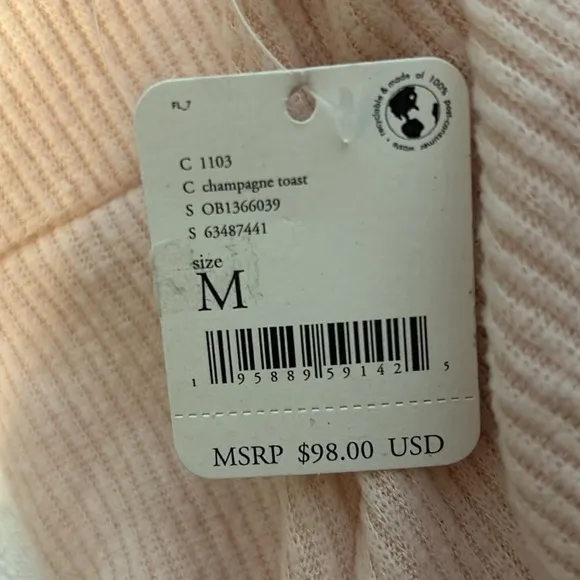 Free People Cozy With You Surplice Pullover sweater. Oversized, pink, size Med.