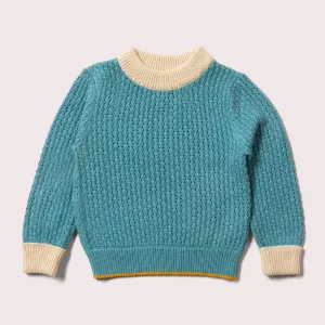 From One To Another Soft Blue Knitted Jumper