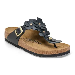 Gizeh Flowers - Black Leather||Gizeh à fleurs - Cuir noir