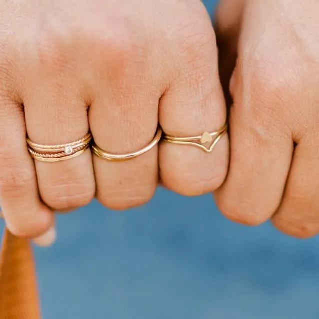HEART STACKING RING