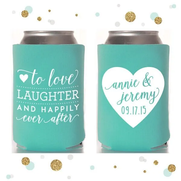Heart - Wedding Can Cooler #13R