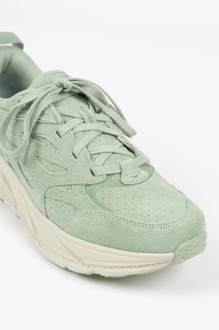 HOKA CLIFTON L SUEDE SMOKE GREEN