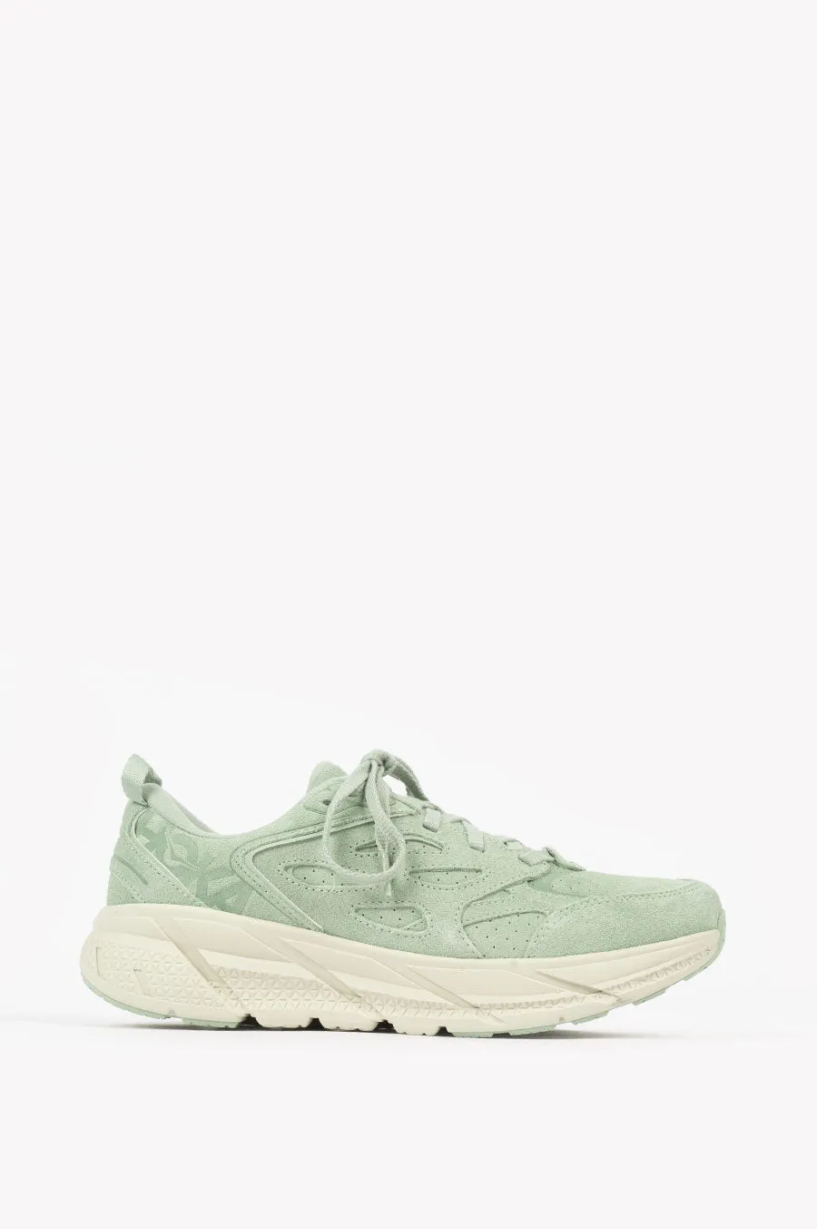 HOKA CLIFTON L SUEDE SMOKE GREEN