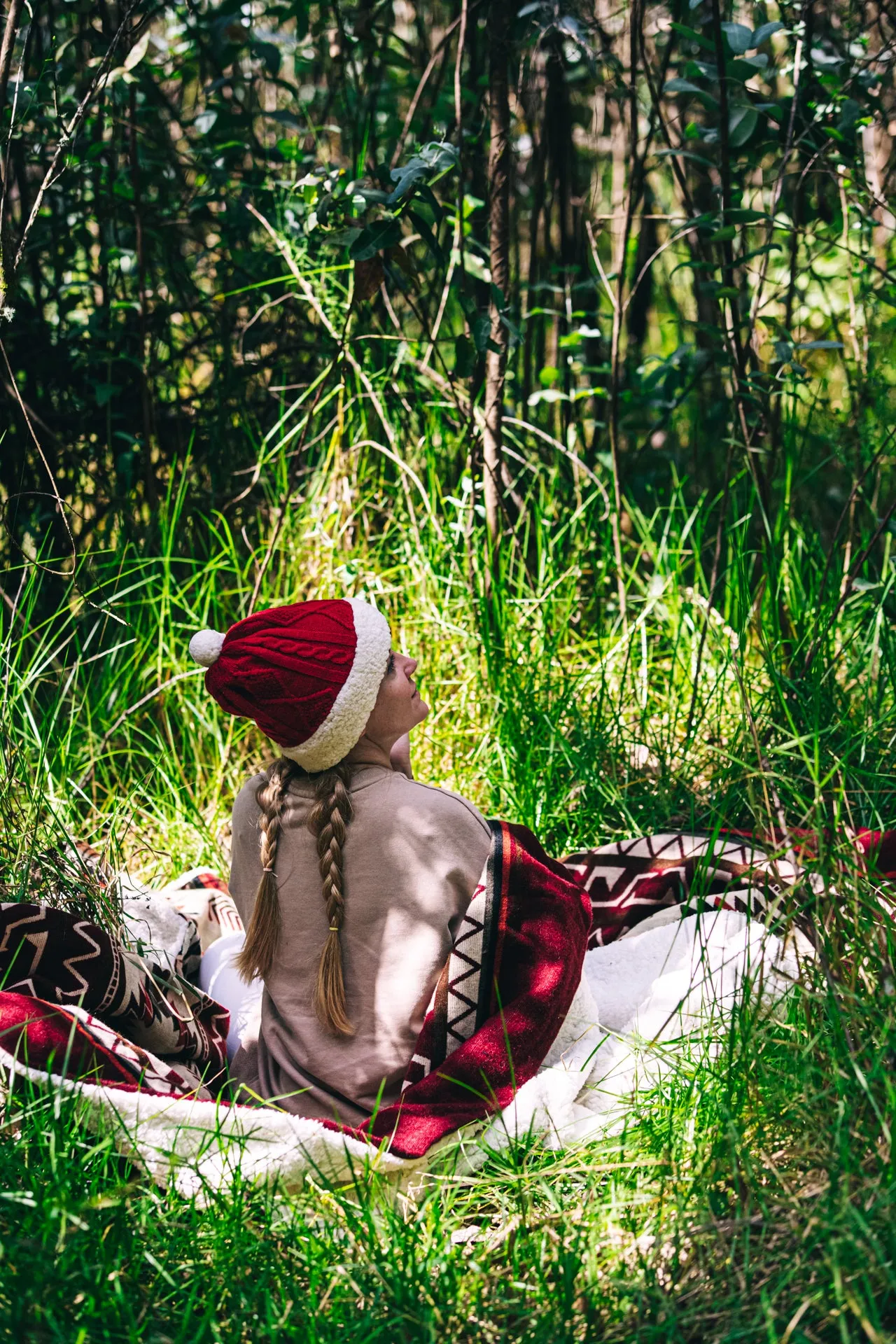 Inca Aztec Sherpa Warm Blanket | Vinicunca Maroon