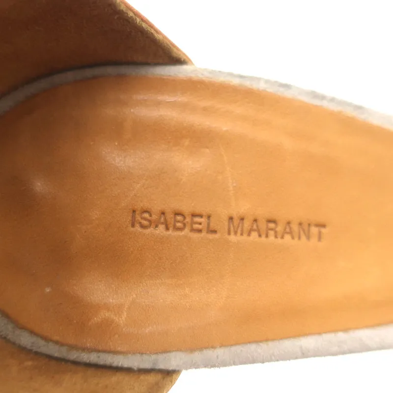 Isabel Marant Adele Metal Strap Sandals Taupe Suede & Brown Leather Size 41