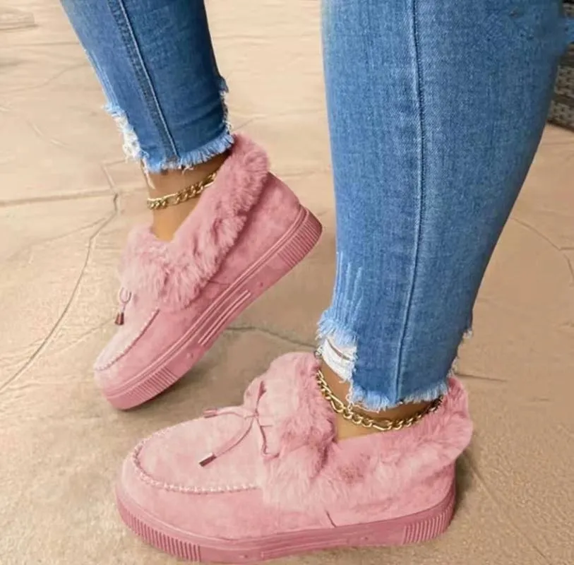 Janne | Fuzzy Slip-On Sneakers