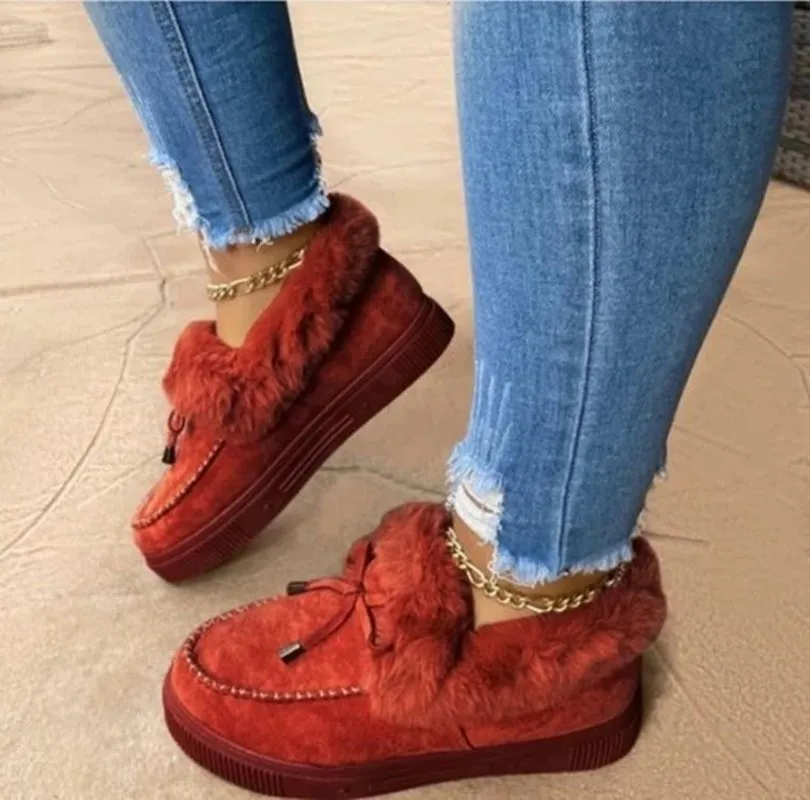 Janne | Fuzzy Slip-On Sneakers