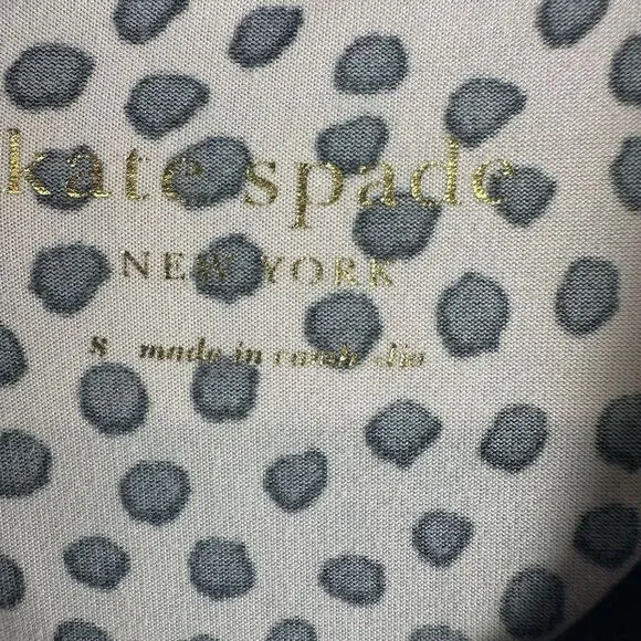 Kate Spade Blush Pink Black Polka Dot Soft Knit Pajama Lounge‎ Set Size Small