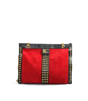 Kim Shopper Suede   Leather - Red