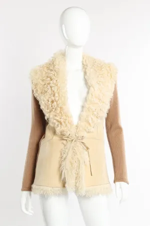 Lamb Suede Wool Knit Jacket