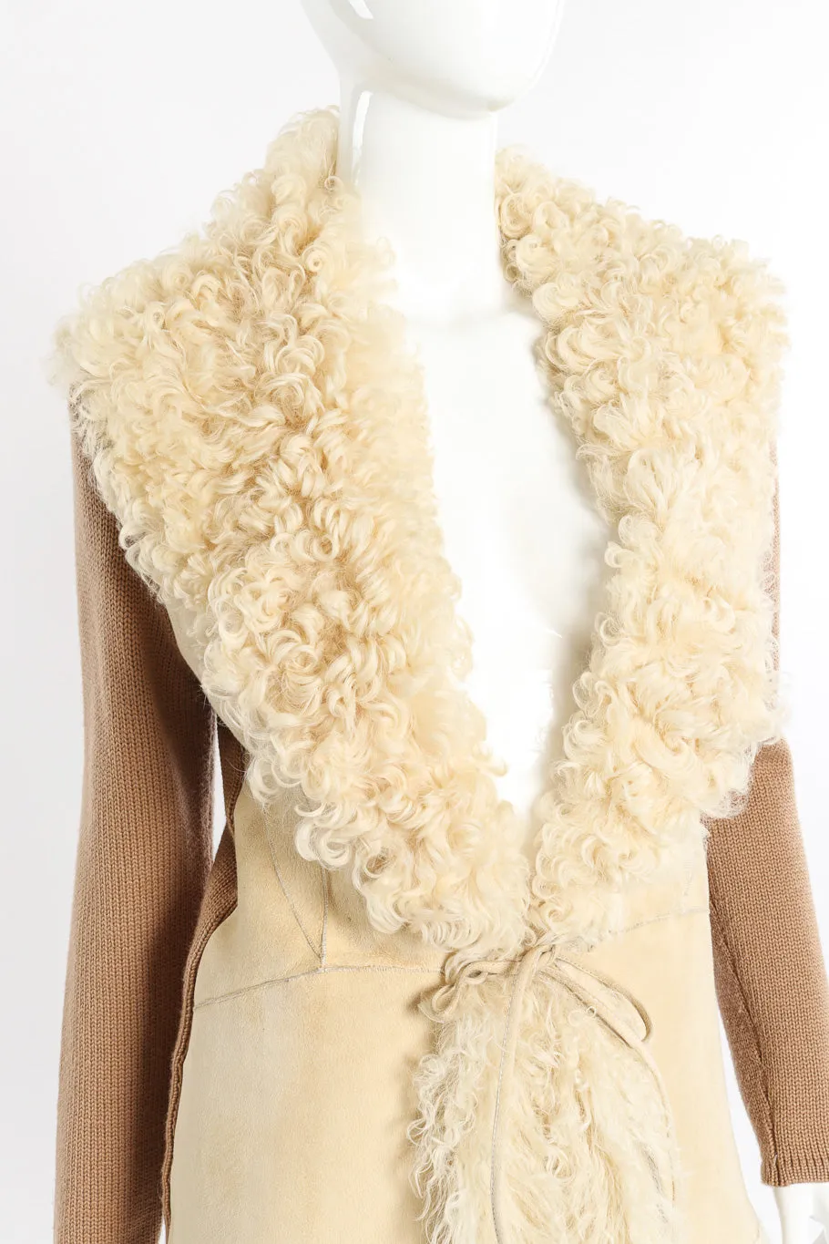 Lamb Suede Wool Knit Jacket