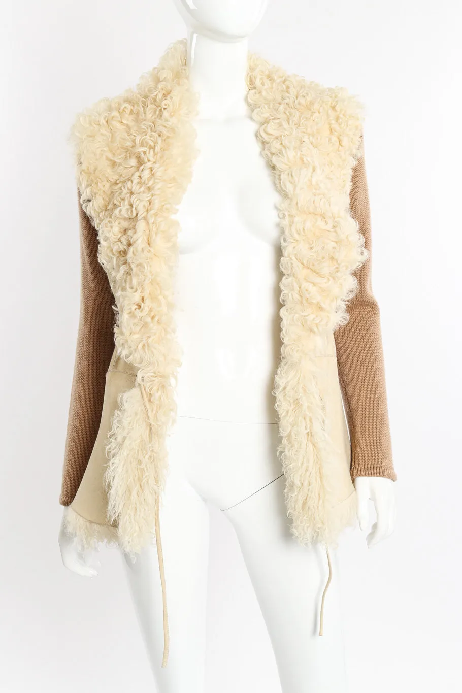 Lamb Suede Wool Knit Jacket