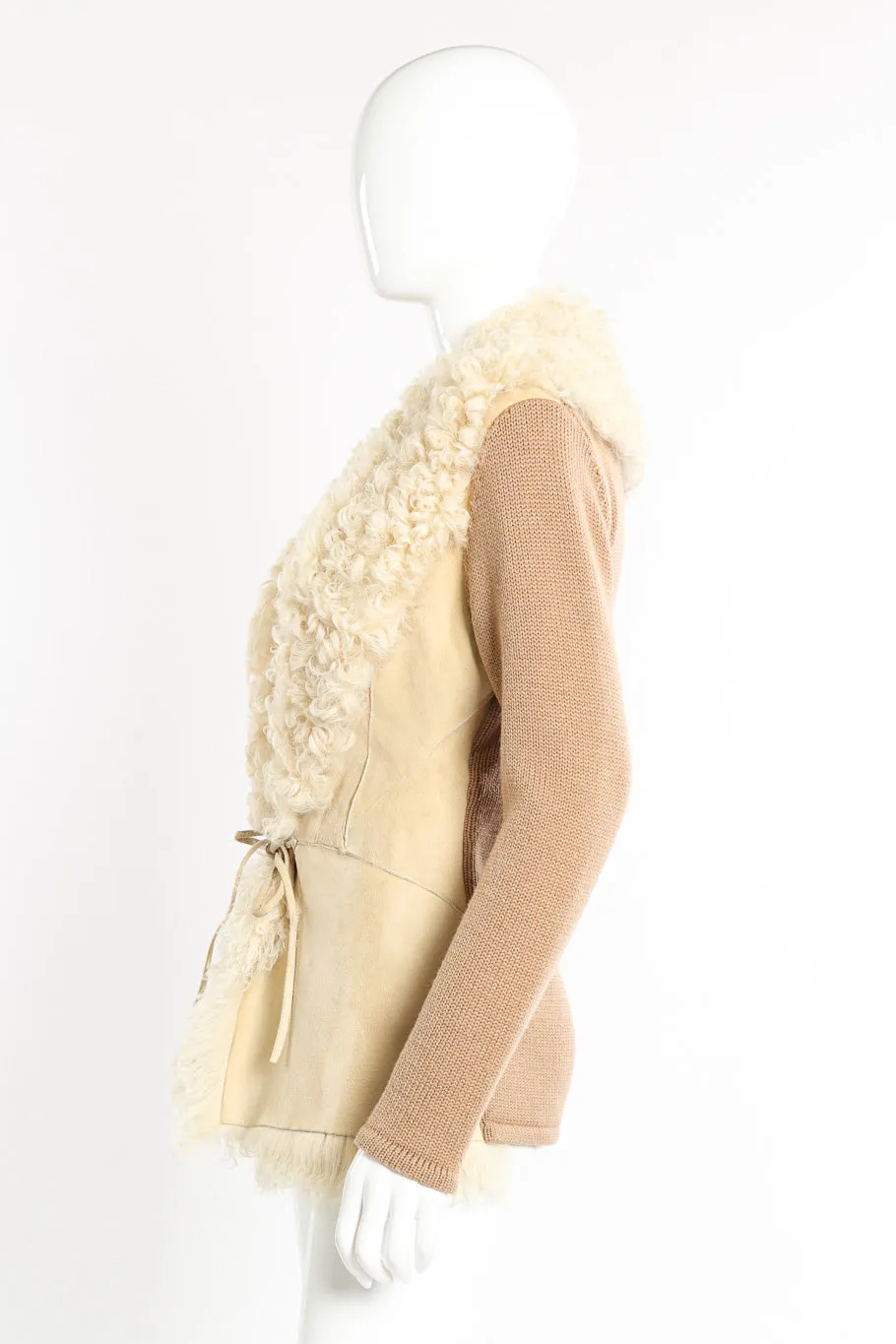 Lamb Suede Wool Knit Jacket