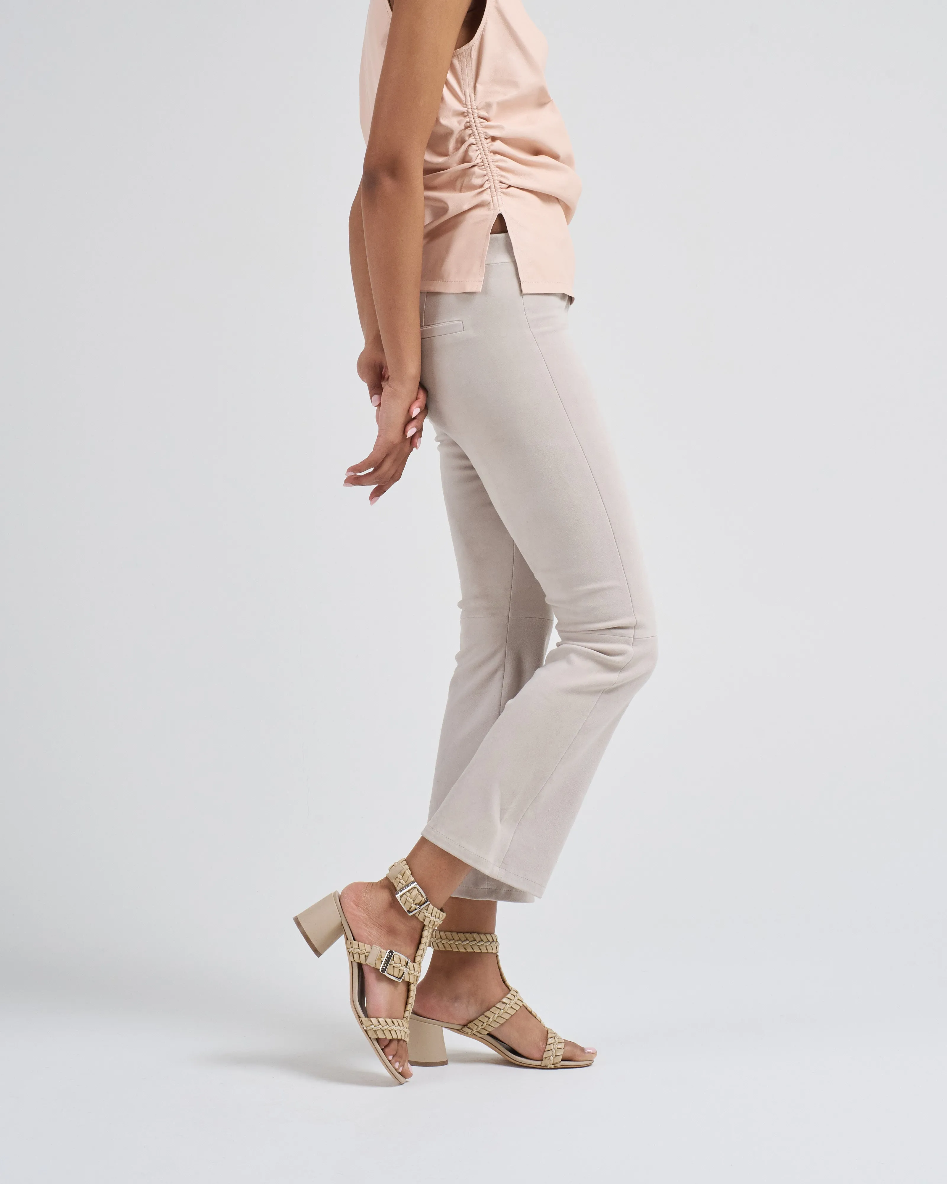 lively stretch suede