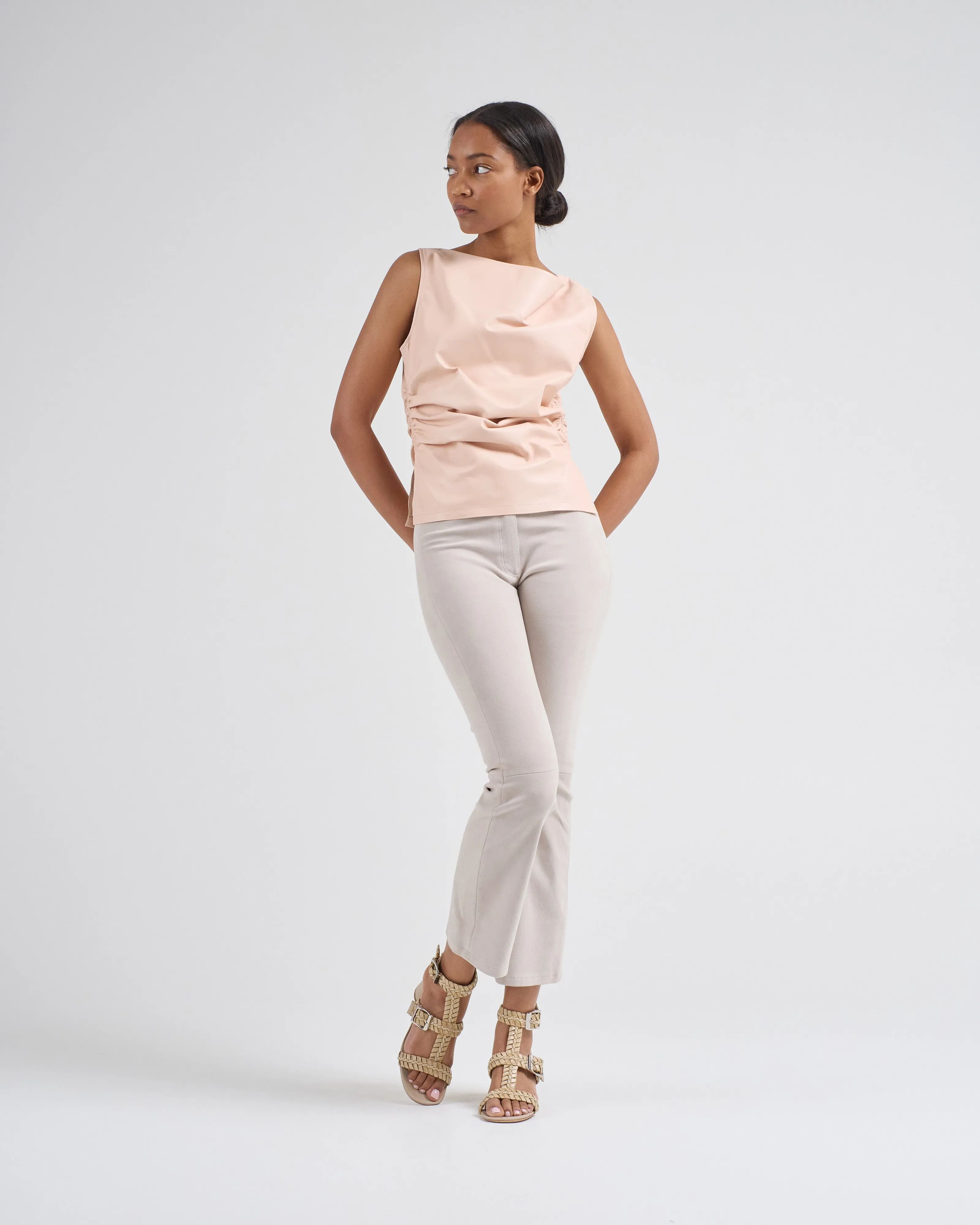 lively stretch suede
