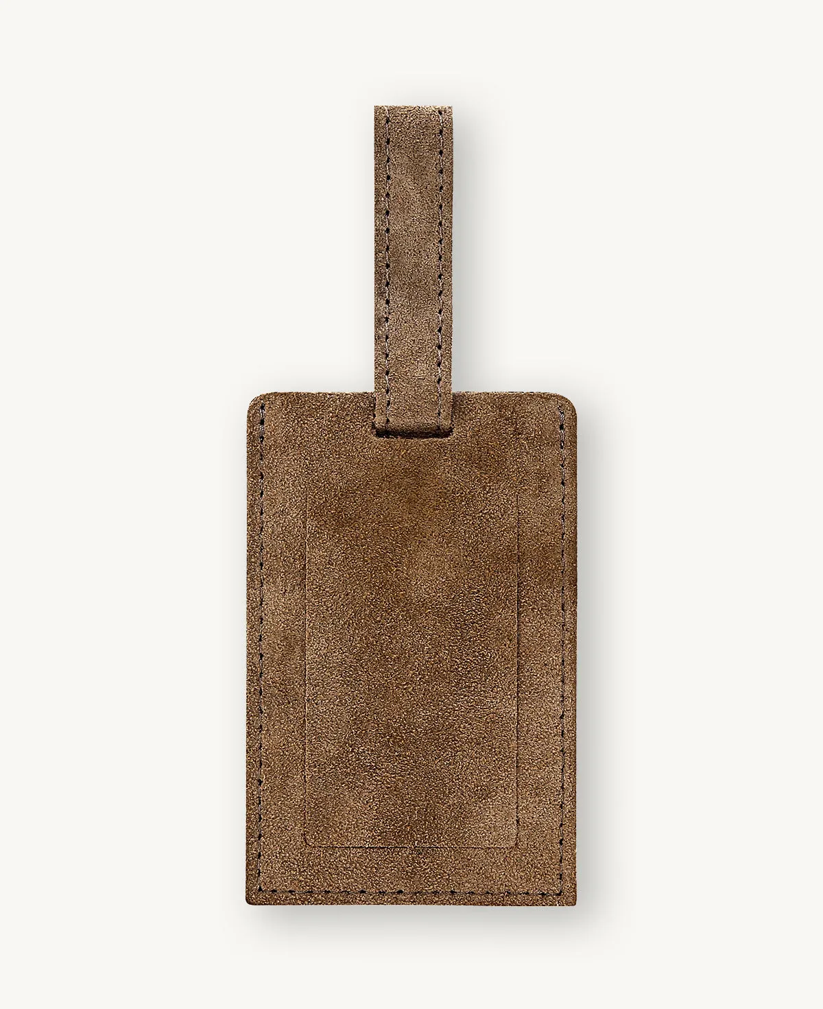 LUGGAGE TAG SUEDE TAN