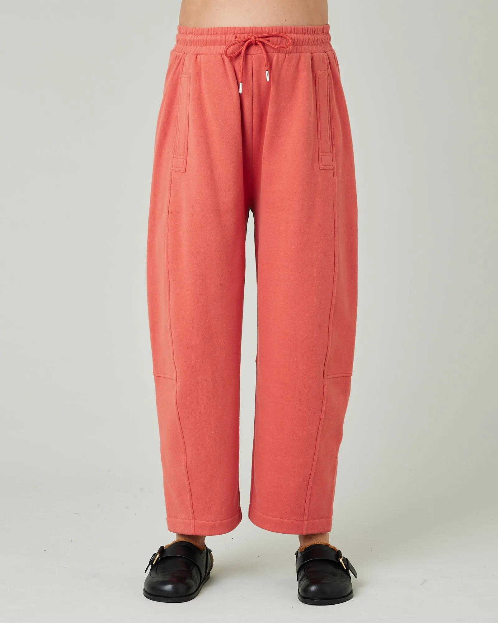 Madi Warm Terracotta Organic Cotton Jersey Trousers