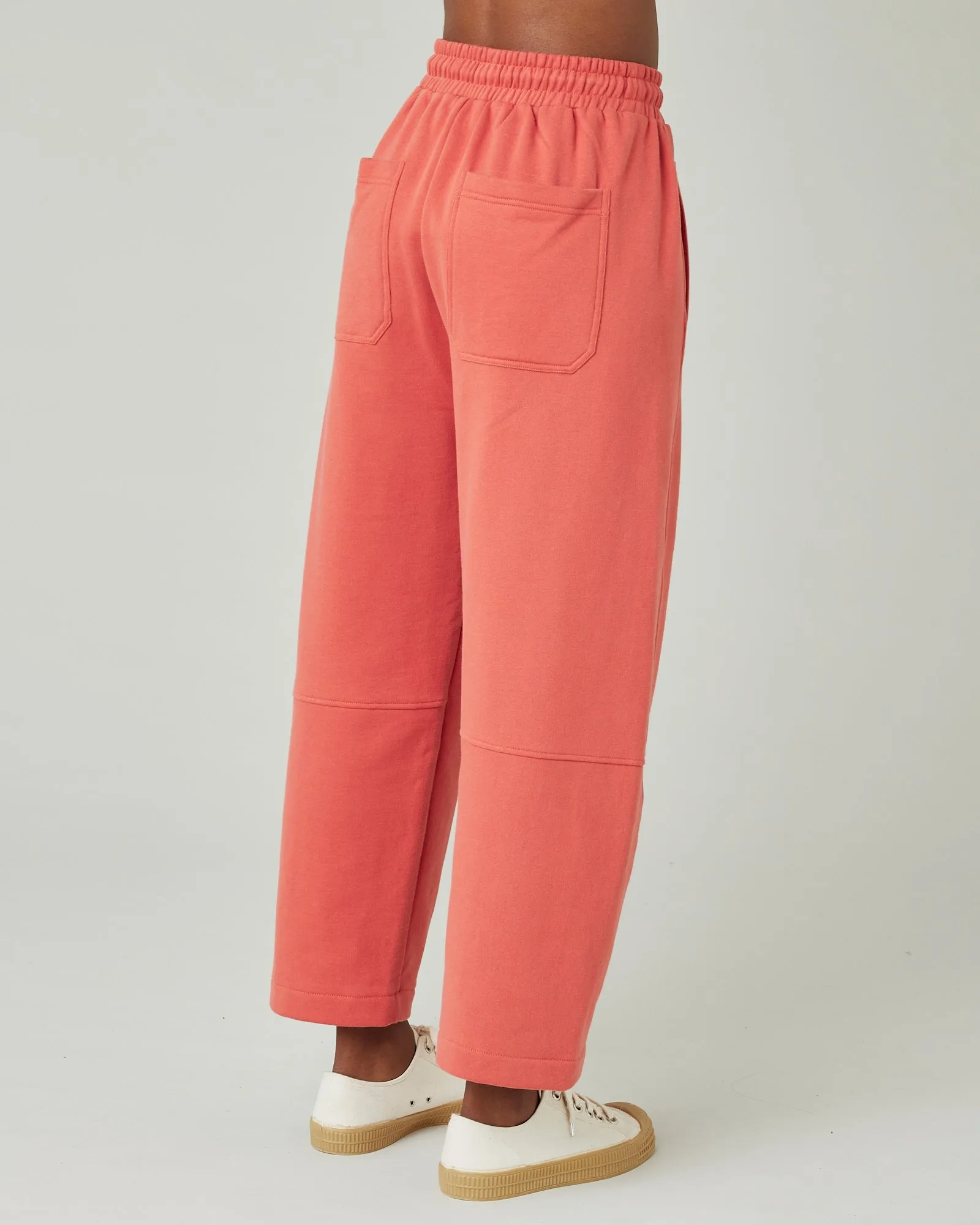 Madi Warm Terracotta Organic Cotton Jersey Trousers