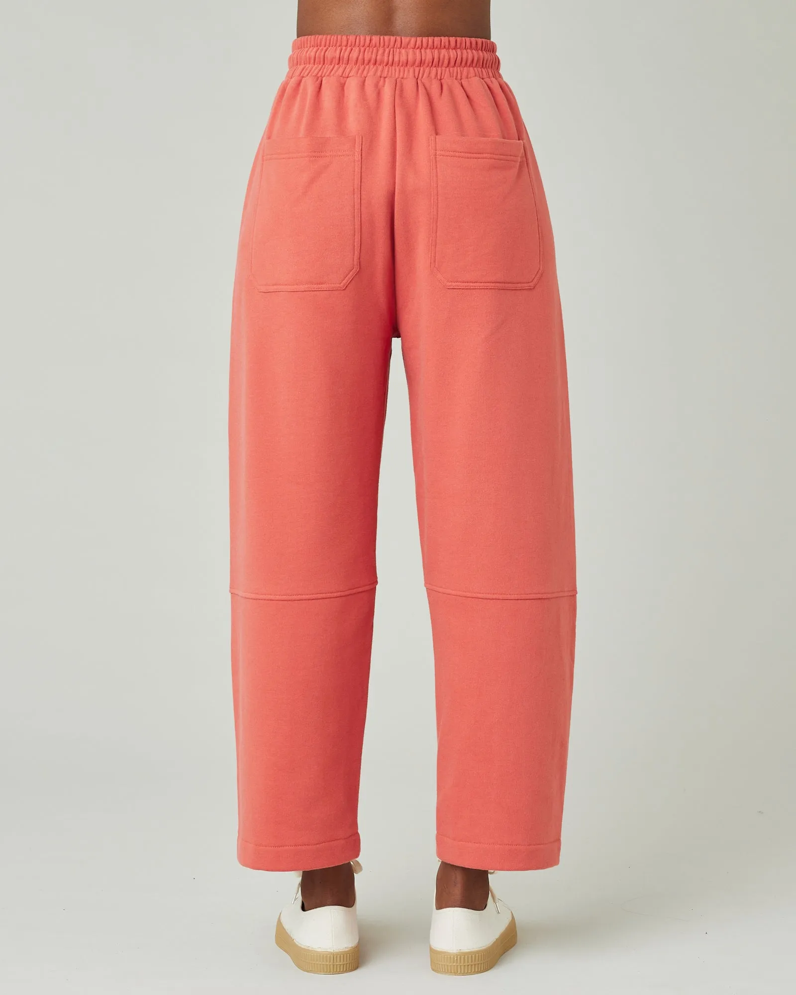 Madi Warm Terracotta Organic Cotton Jersey Trousers