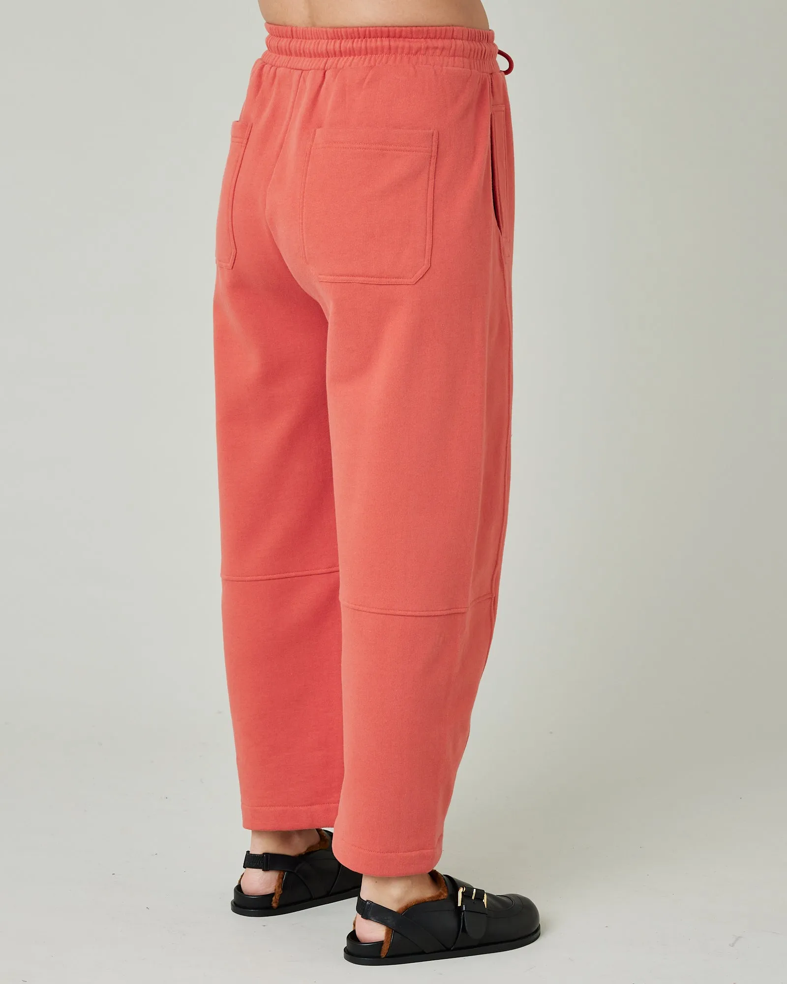 Madi Warm Terracotta Organic Cotton Jersey Trousers