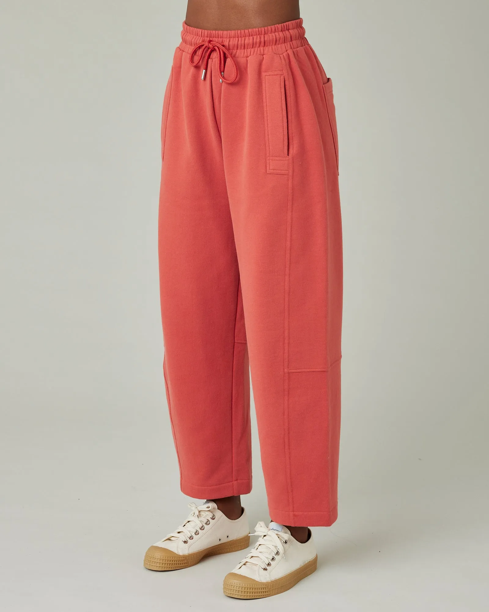 Madi Warm Terracotta Organic Cotton Jersey Trousers