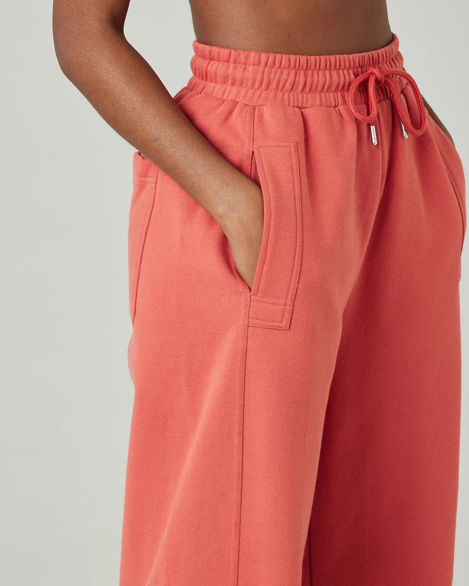 Madi Warm Terracotta Organic Cotton Jersey Trousers