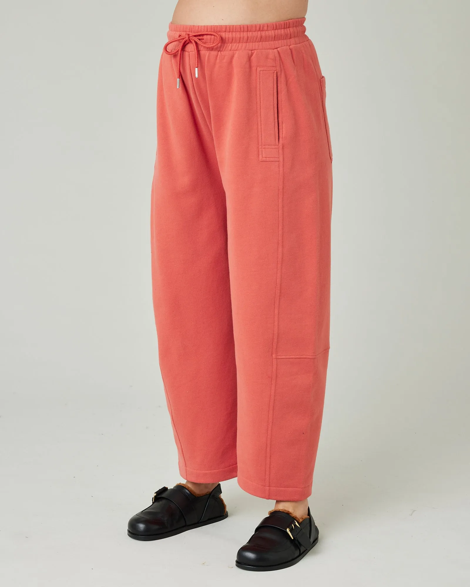 Madi Warm Terracotta Organic Cotton Jersey Trousers