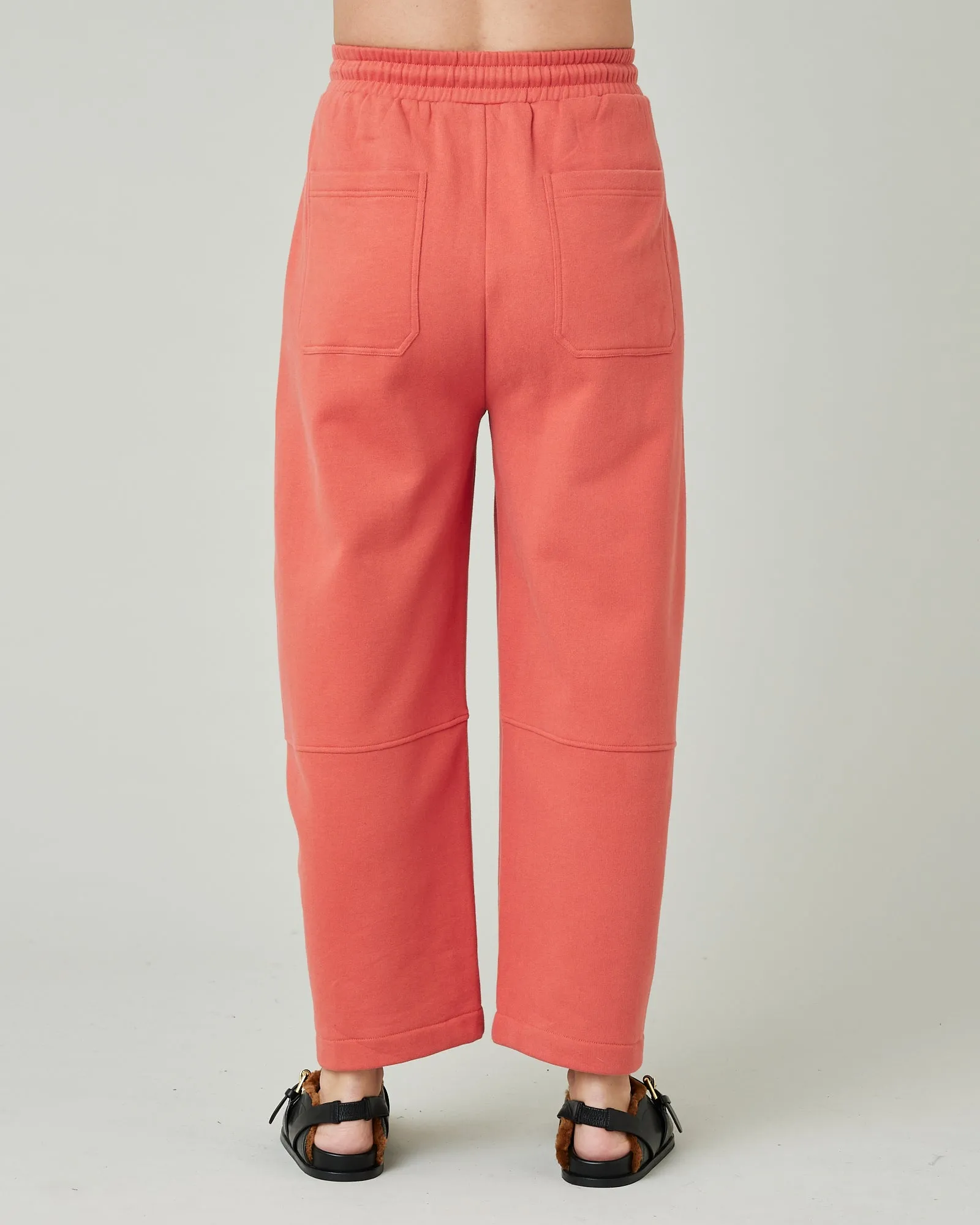 Madi Warm Terracotta Organic Cotton Jersey Trousers