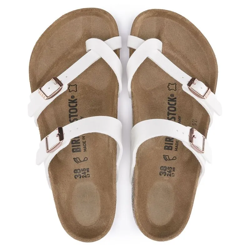Mayari - White Birko-Flor with Copper Buckles