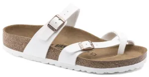 Mayari - White Birko-Flor with Copper Buckles