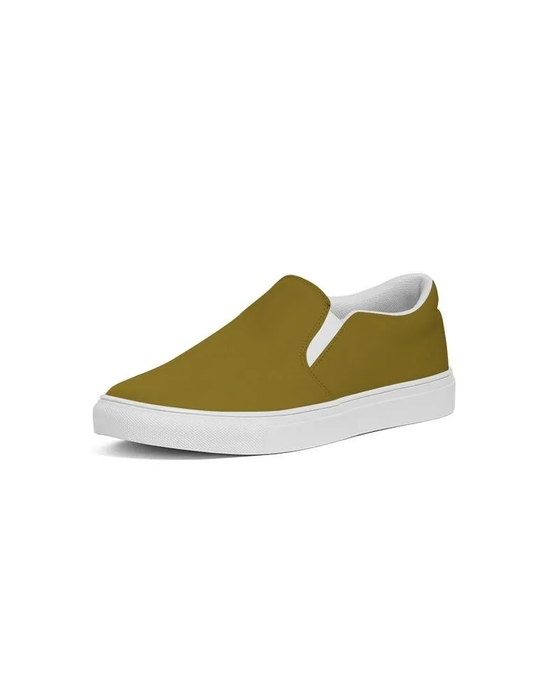 Medium Dark Orange Yellow Slip-On Canvas Sneakers | Women's | Medium Dark Pure Orange Yellow | C0M25Y100K60