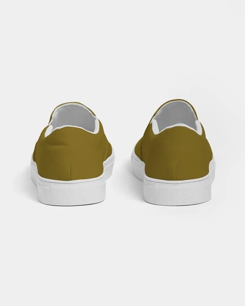Medium Dark Orange Yellow Slip-On Canvas Sneakers | Women's | Medium Dark Pure Orange Yellow | C0M25Y100K60