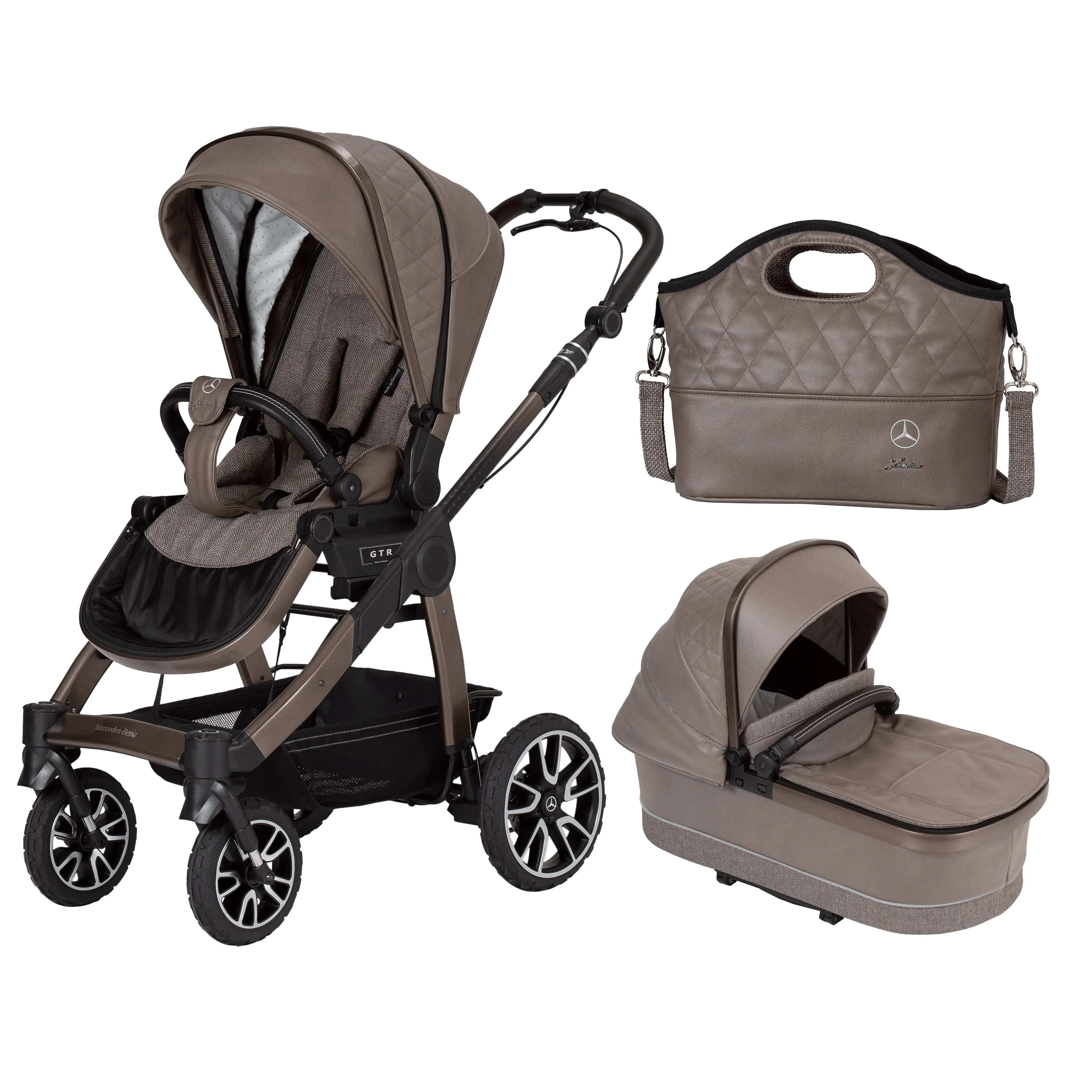 Mercedes Avantgarde All-Terrain GTR Stroller inc. Carrycot - Tartufo