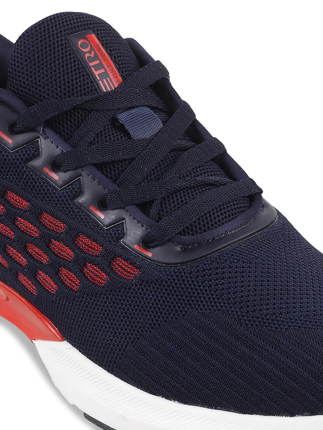 Metro Men Blue Woven Design Sneakers