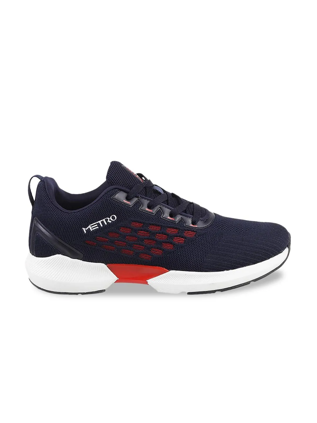 Metro Men Blue Woven Design Sneakers