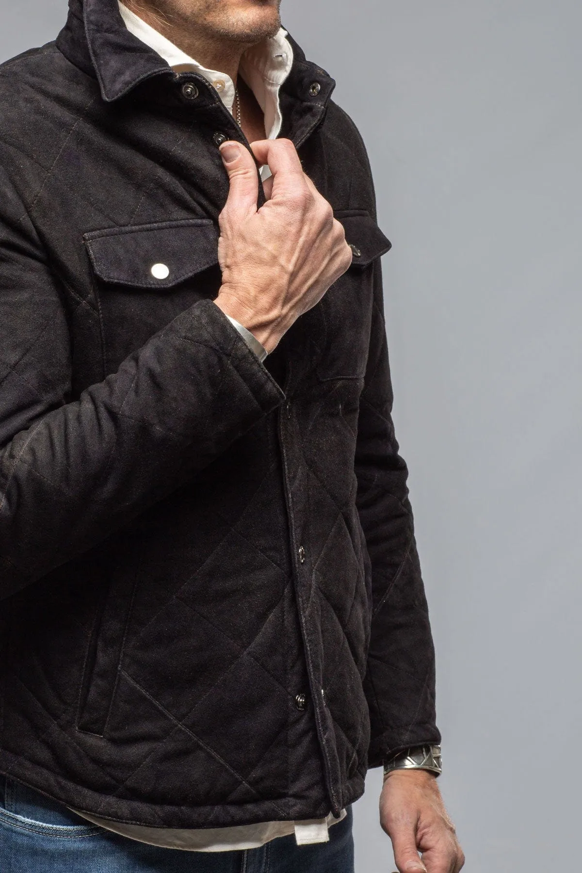 Milo Quilted Jacket In Black