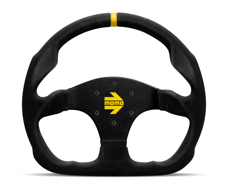 Momo MOD30 Steering Wheel 320 mm -  Black Suede/Black Spokes/1 Stripe