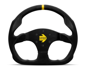 Momo MOD30 Steering Wheel 320 mm -  Black Suede/Black Spokes/1 Stripe