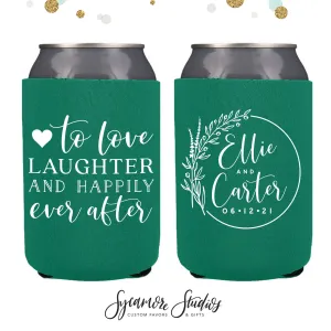 Neoprene Wedding Can Cooler #146 - To Love Laughter